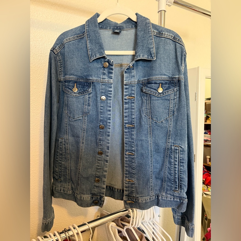 George Classic Denim Jacket with Button Details